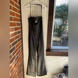 NWT Iris faux leather tube jumpsuit